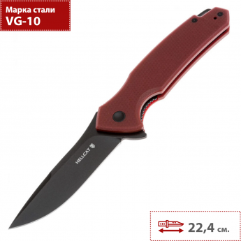 Нож складной MR BLADE HELLCAT MINI (VG10 BSW, G10 Burgundy)